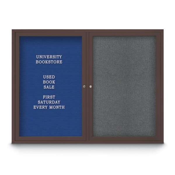 Corkboard, Burgundy/Bronze, 60" x 36"